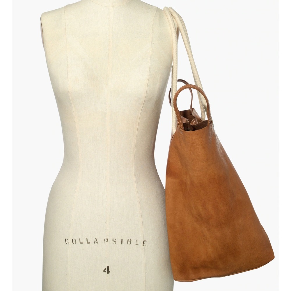 Madewell The Convertible Siena Brown Leather Tote w/ Rope Handles - Picture 2 of 7